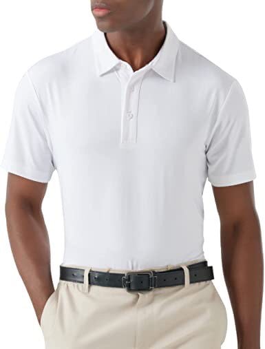Men's Polo Shirt Short Sleeve Moisture Wicking Quick Dry Golf Shirt