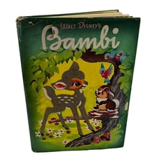 Walt Disney Bambi 1949 Hardcover Book with Dust Jacket Touch Me Design