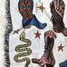 Hello cowboy! Boots Multi-coloured Tapestry - Cotton blanket - Housewarming Gift