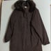 St Johns Bay Womans Large Brown Coat With Hood