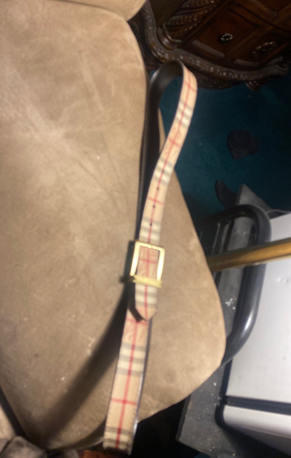 Burberry leather belts for men