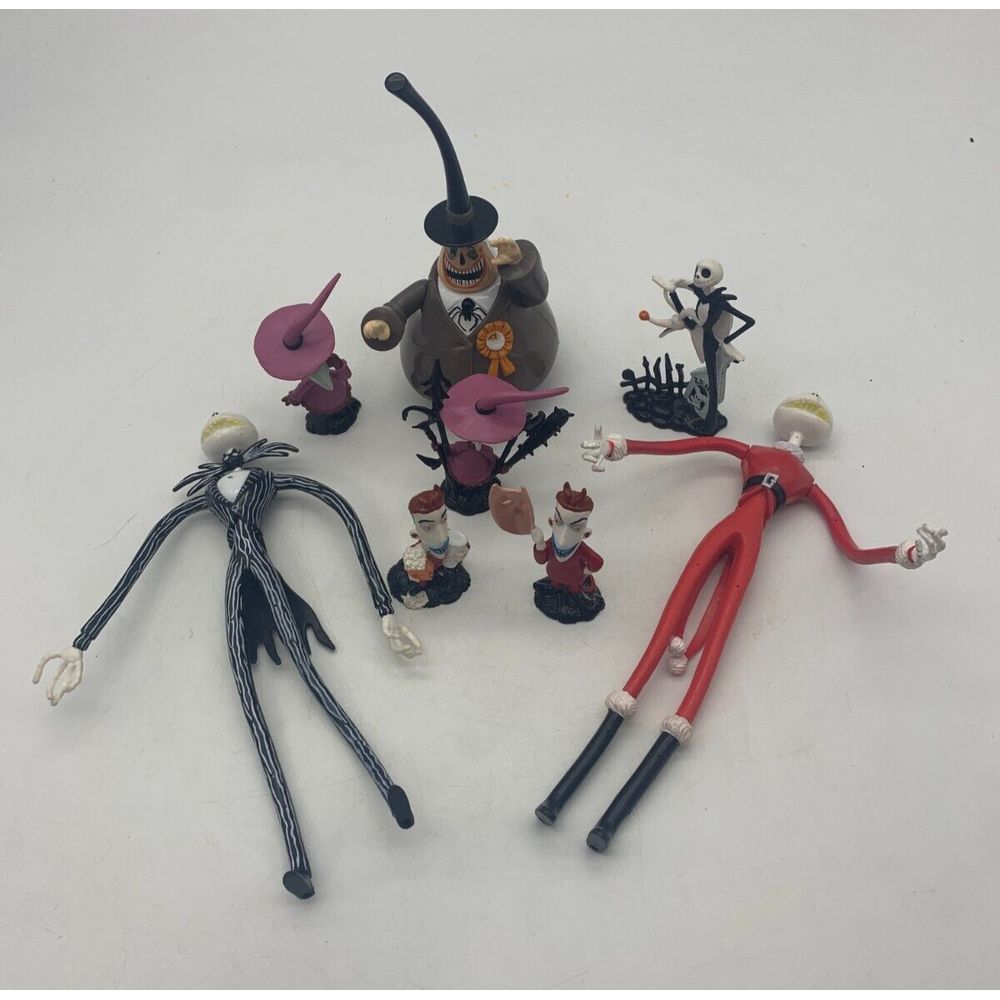 Disney Nightmare Before Christmas Figures Jack Santa Bendy Witch Mayor Lock 1993