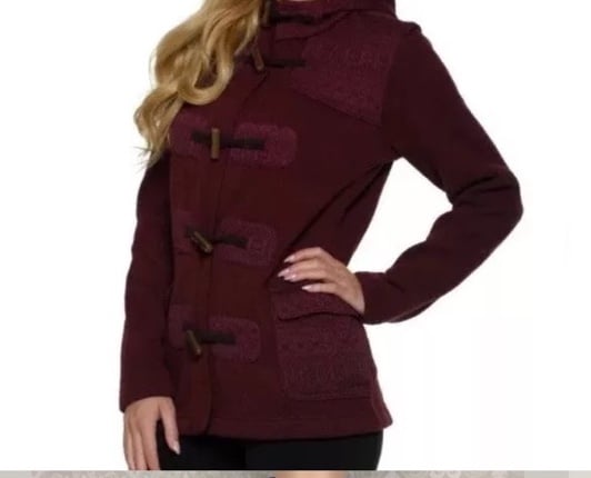Patagonia Better Sweater Icelandic Wine Purple Toggle Coat Women's Size M Knit
