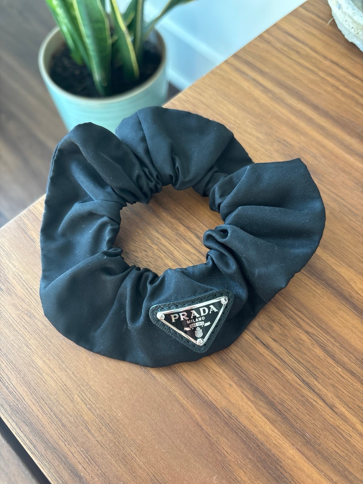 Prada black nylon Scrunchie