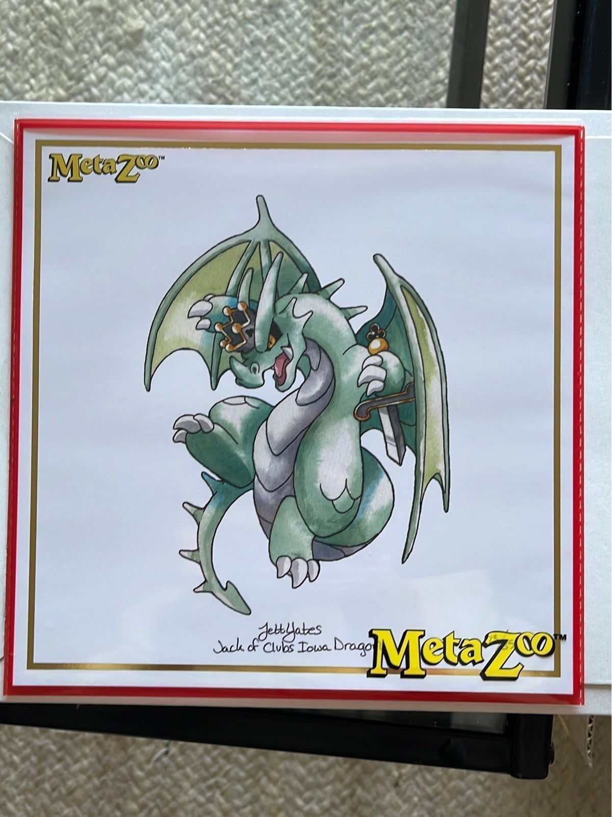 MetaZoo WPT Jack of Clubs Iowa Dragon Art Print KS
