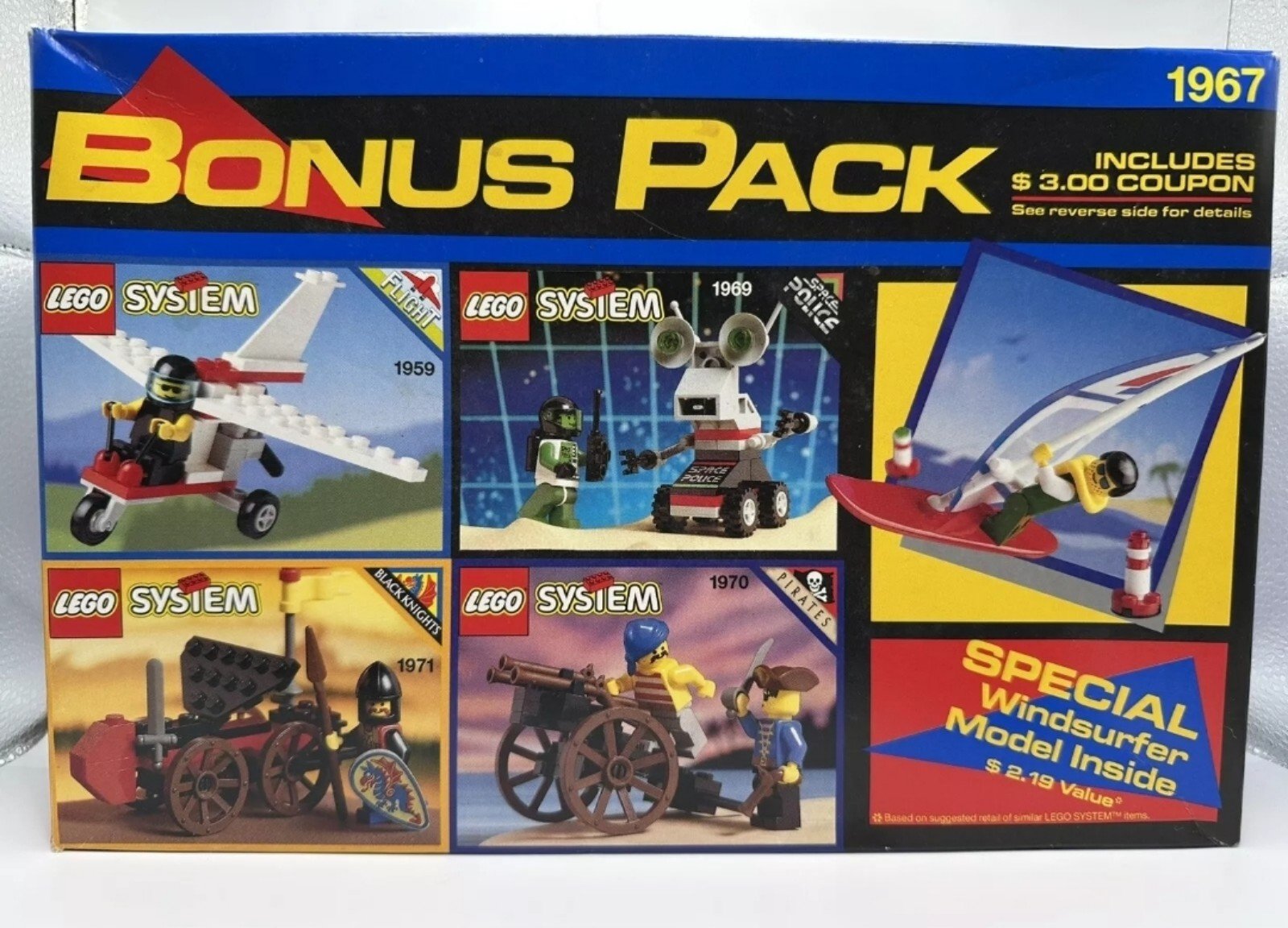 VINTAGE 1993 Lego (1967) Bonus Pack RARE 5 sets in 1 (1958/1959/1969/1970/1971)