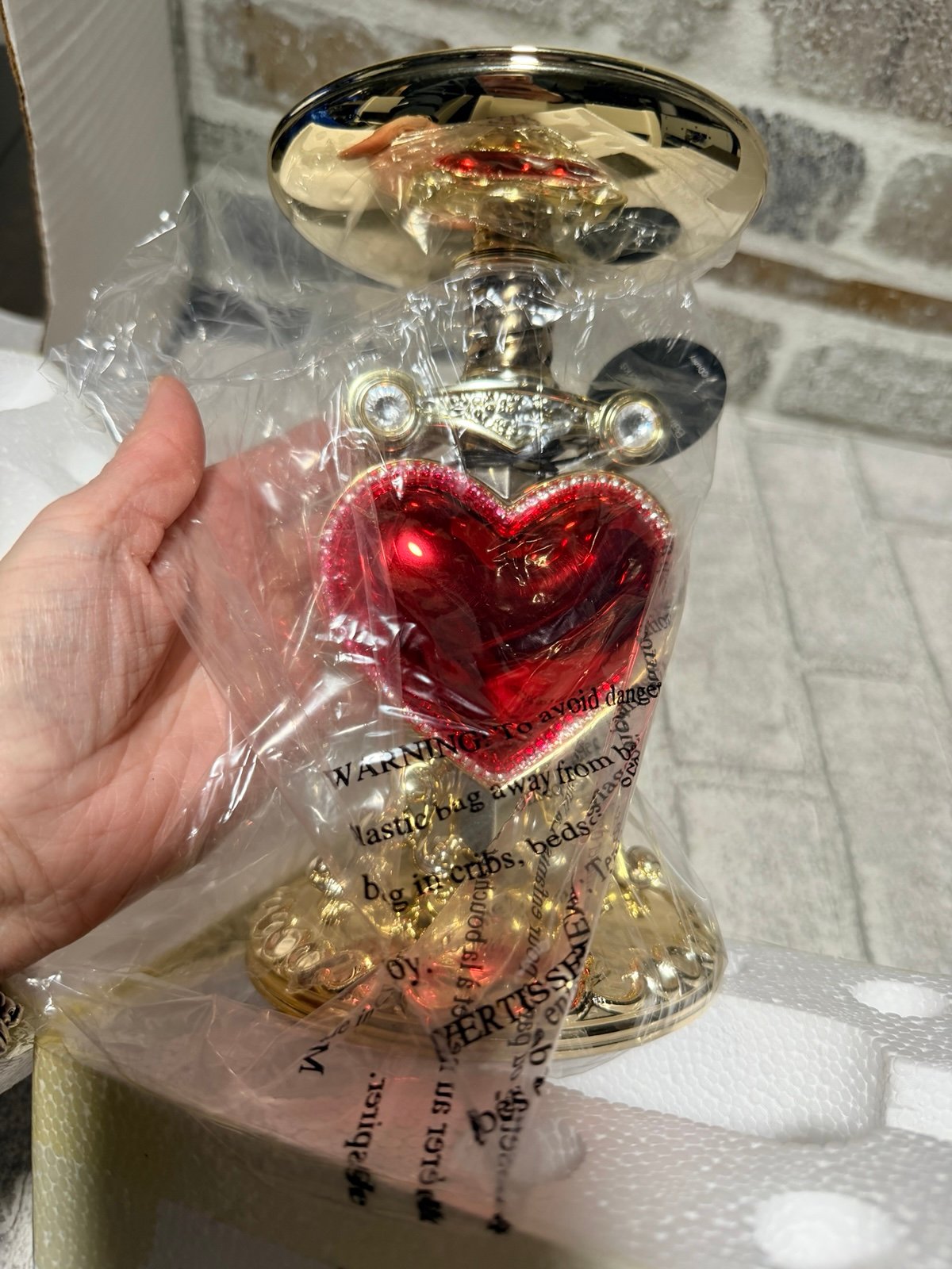 Bath & Body Works Evil Queen Pierced Heart Pedestal Disney 3-Wick Candle Holder