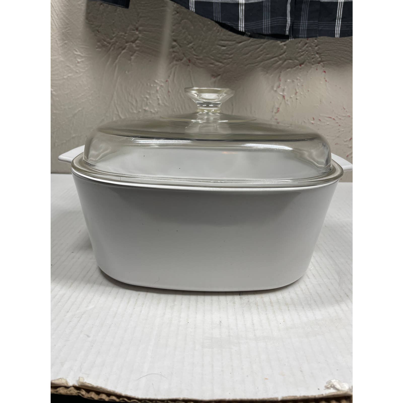 Vintage Corning Ware Casserole All White A-5-B-N 10 x 10 x 4 w/ Lid