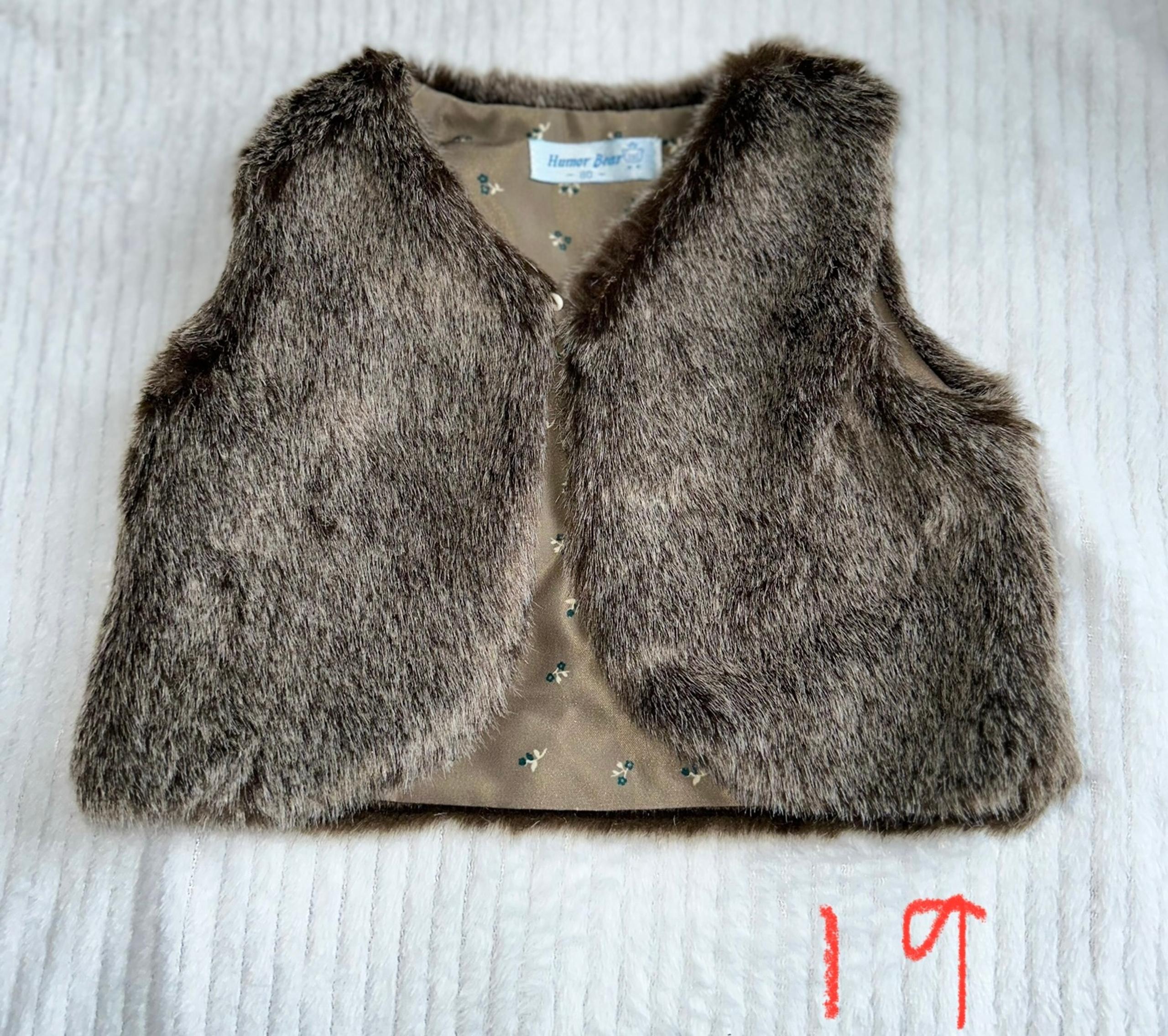 Girls boutique faux fur vest sz12-18mos #19