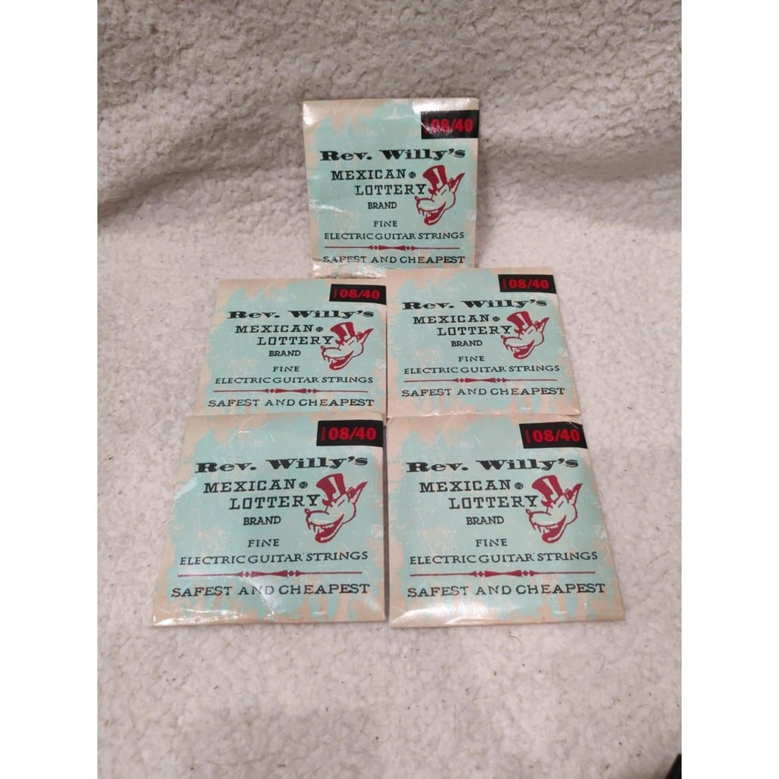 5-PACK Dunlop RWN0840 Rev Willy's Lottery Brand Electric Guitar Strings 8-40