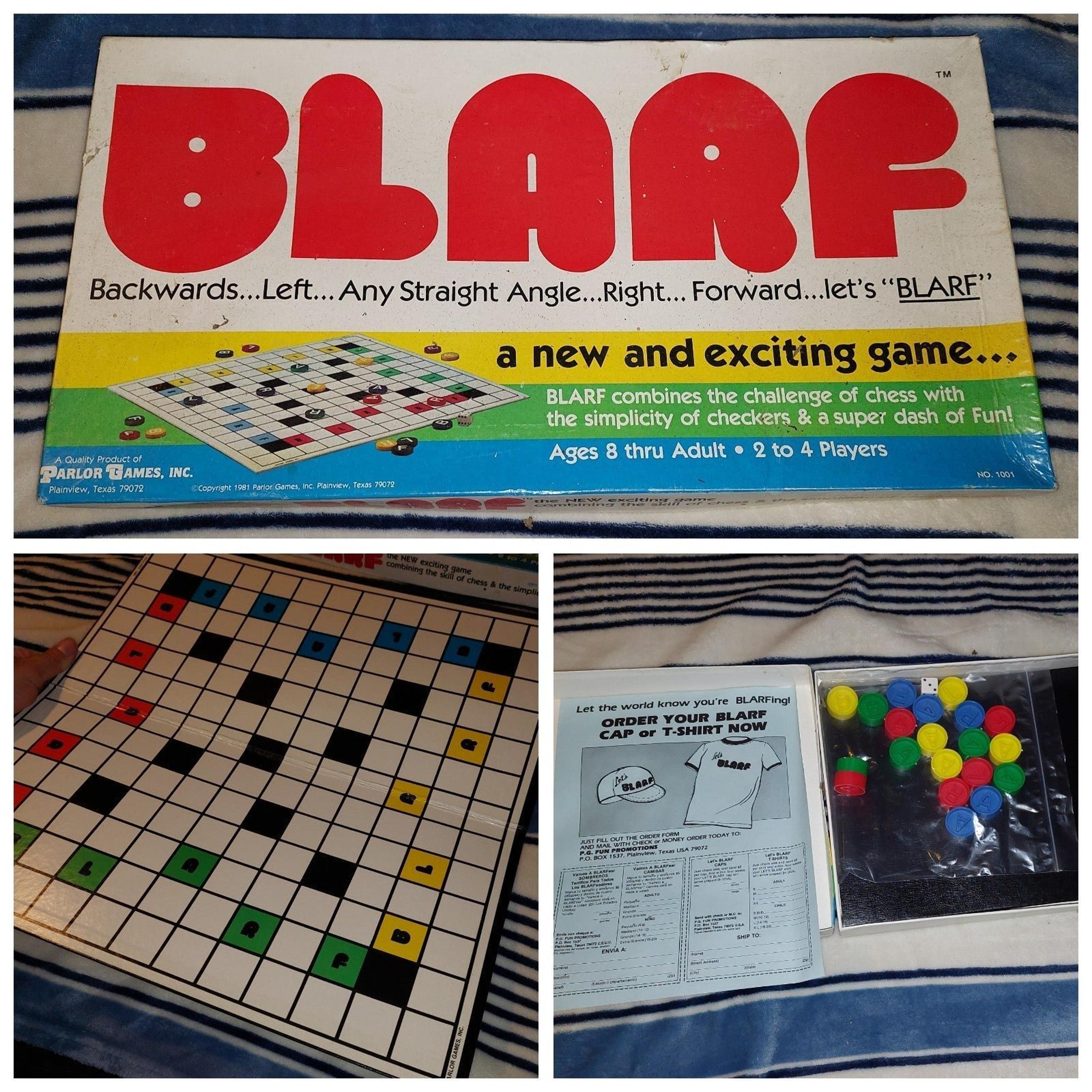Vintage 1981 Blarf Board Game Complete by Parlor Games