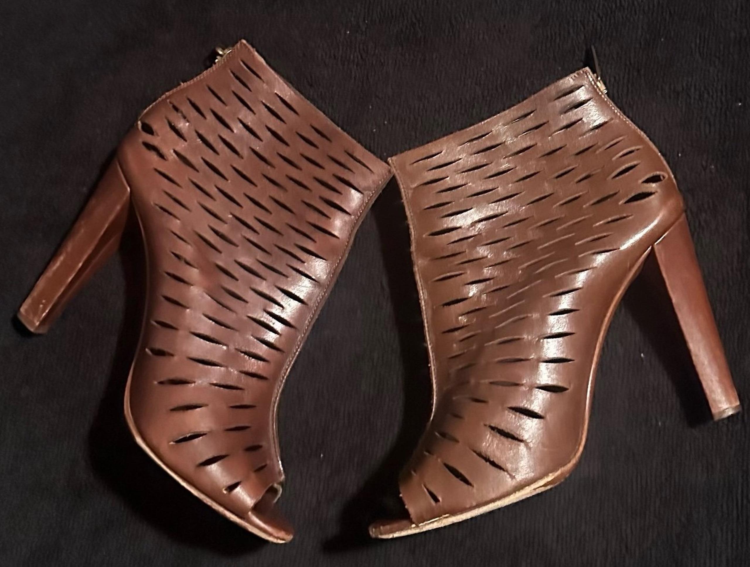 Diane Von Furstenberg “Alexandria” Leather Ankle Boots