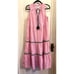 Tommy Bahama Pink White Stripe Sleeveless Boho Maxi Sun Dress Women's Size Large