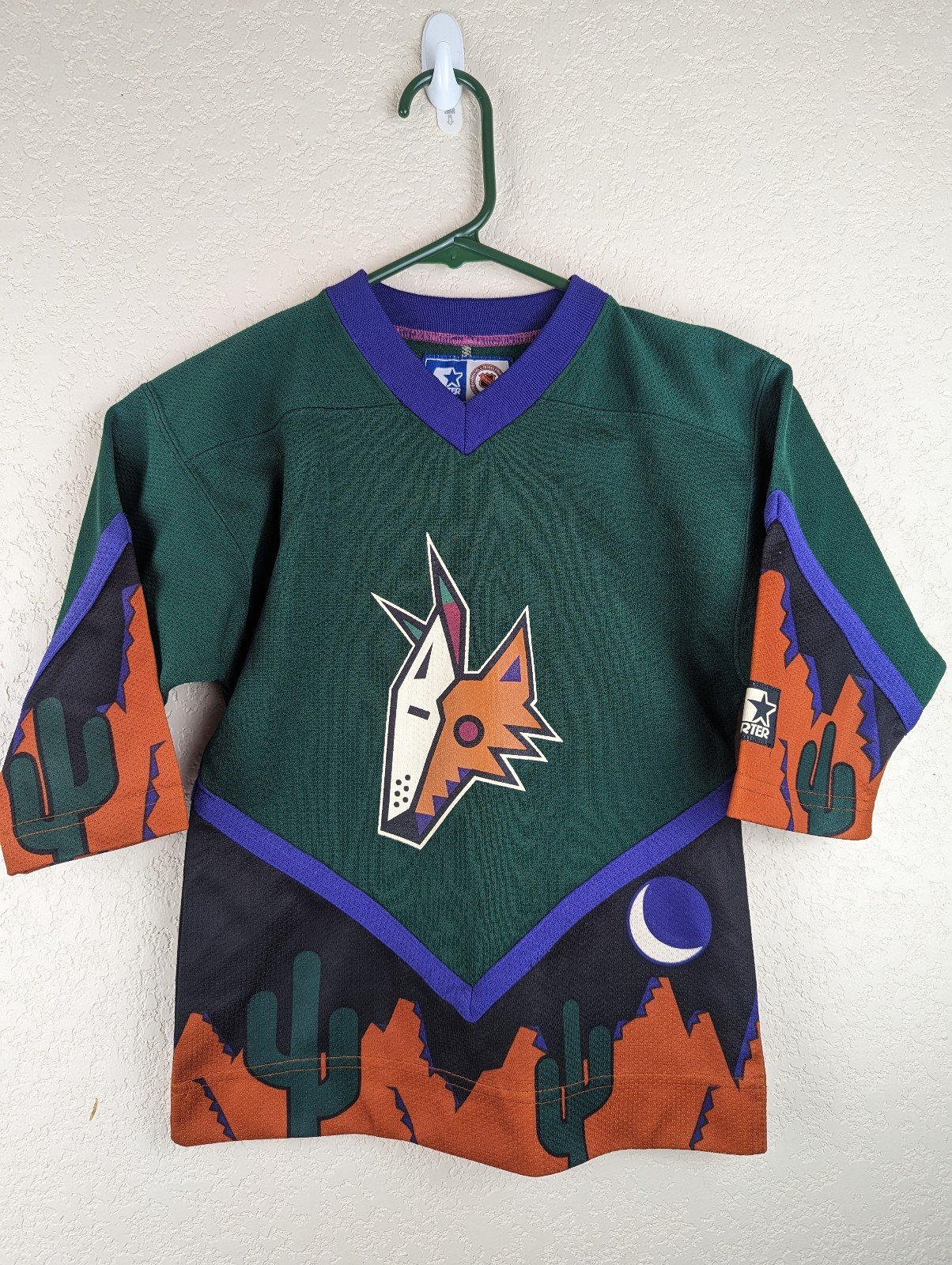 Vintage Starter Phoenix Coyotes Jersey NHL Hockey Cactus Desert YOUTH Small