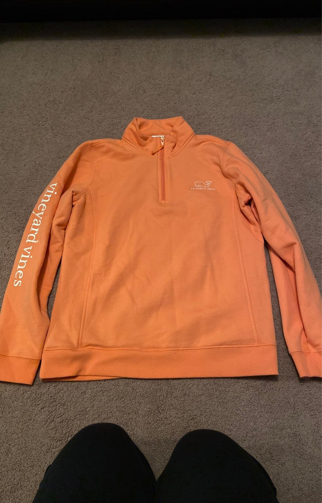 M Orange Vineyard Vines Half Zip