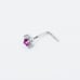 Solid 14kt gold nose piercing white gold mark 20 gauge New