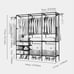 Multifunctional Three Row Clothes Rack FREE SHIPPING