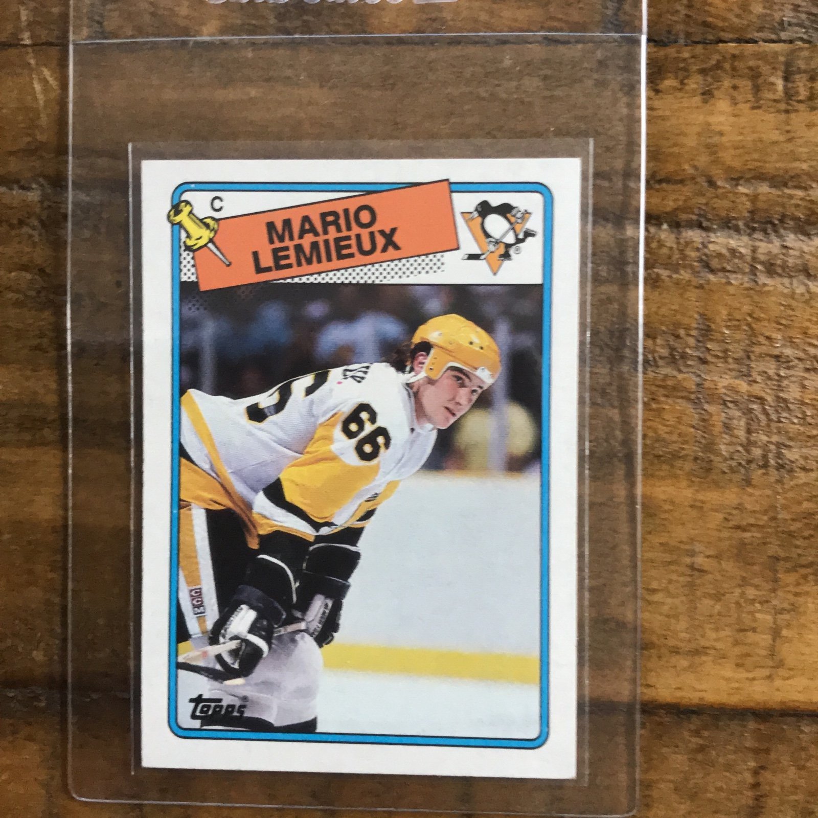 1988-89 NHL TOPPS HOCKEY CARD HOF MARIO LEMIEUX #1 - MINT CONDITION!!!