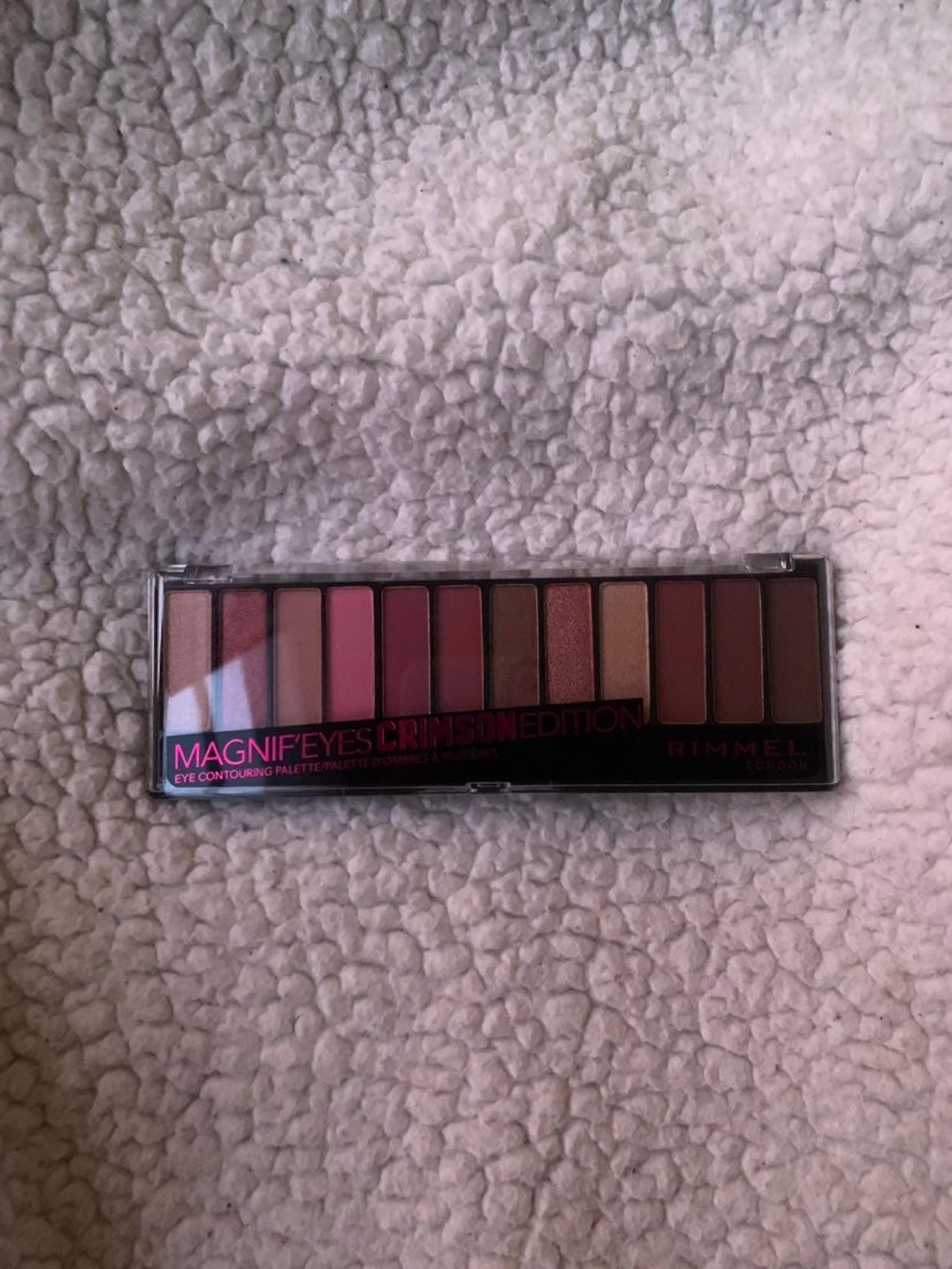Rimmel crimson eye shadow palette