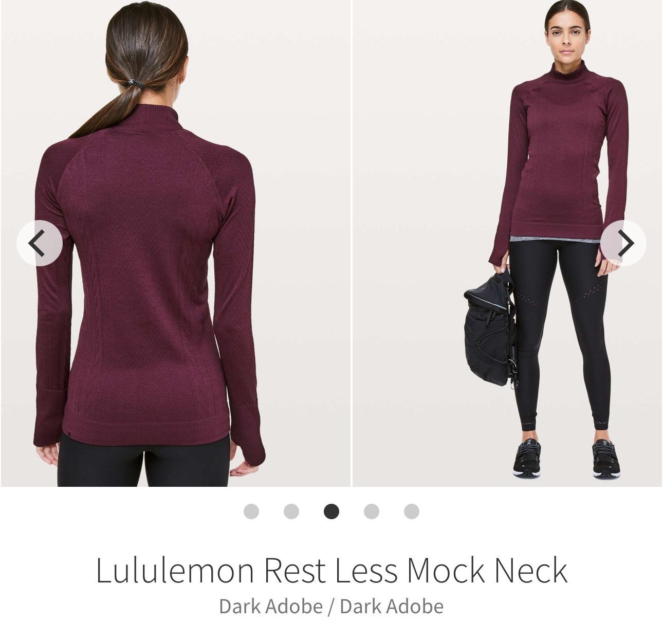Lululemon Rest Less Pullover. Burgundy/Dark Adobe
