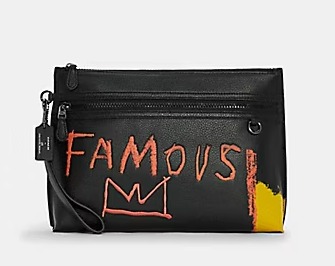 選べる☆COACH X JEAN-MICHEL BASQUIAT CARRYALL POUCH NWT Coach X Jean-Michel Basquiat Carryall Pouch Leather