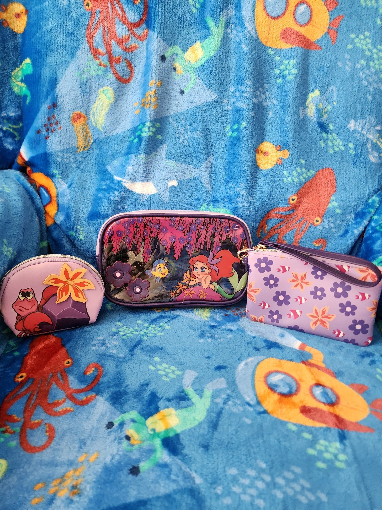Disney Little Mermaid Ariel Cosmetic Bags