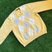 Vintage Yellow V Neck Sweater Diamond Plaid