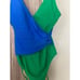 NWT J.Crew Factory colorblock V-neck knotted one piece swimsuit med
