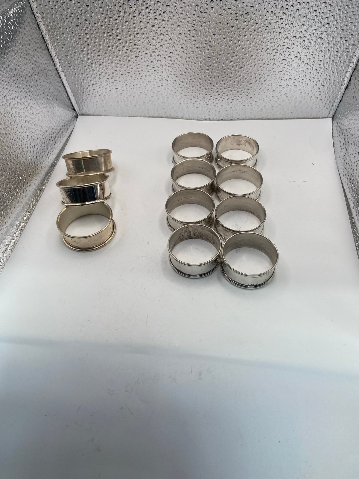 Silver napkin rings