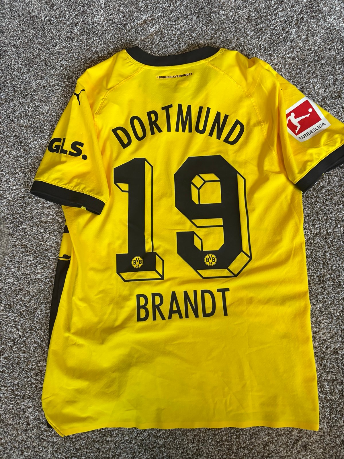 Puma Authentic Borussia Dortmund BVB Ultraweave Sz l 23/24 Jersey Julian Brandt