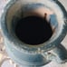 Vintage and Rare Olive Pot With Stand, Pottery is 10 Tall And Stand is 8 Tall