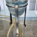 Vintage and Rare Olive Pot With Stand, Pottery is 10 Tall And Stand is 8 Tall