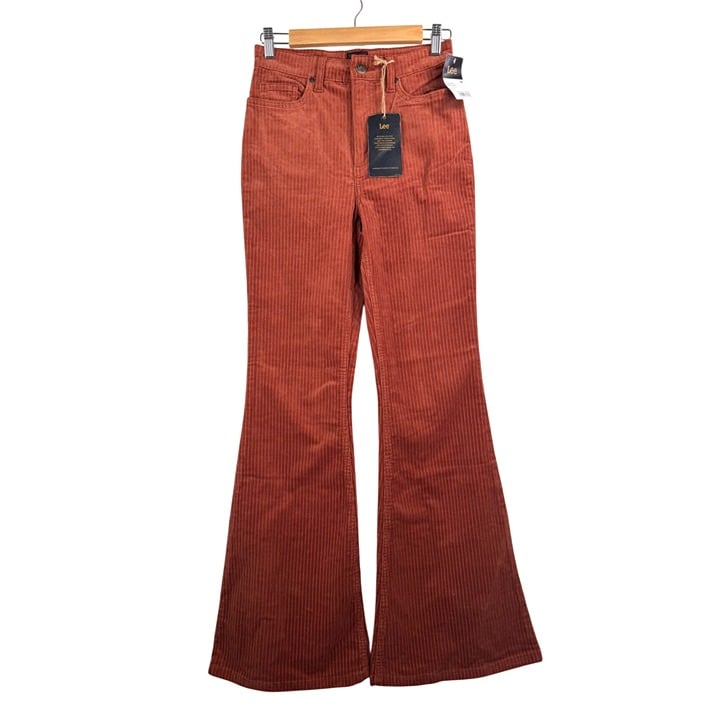 Lee Cords Flare high waist Corduroy Pants Sweet Maple 90s retro sz 26