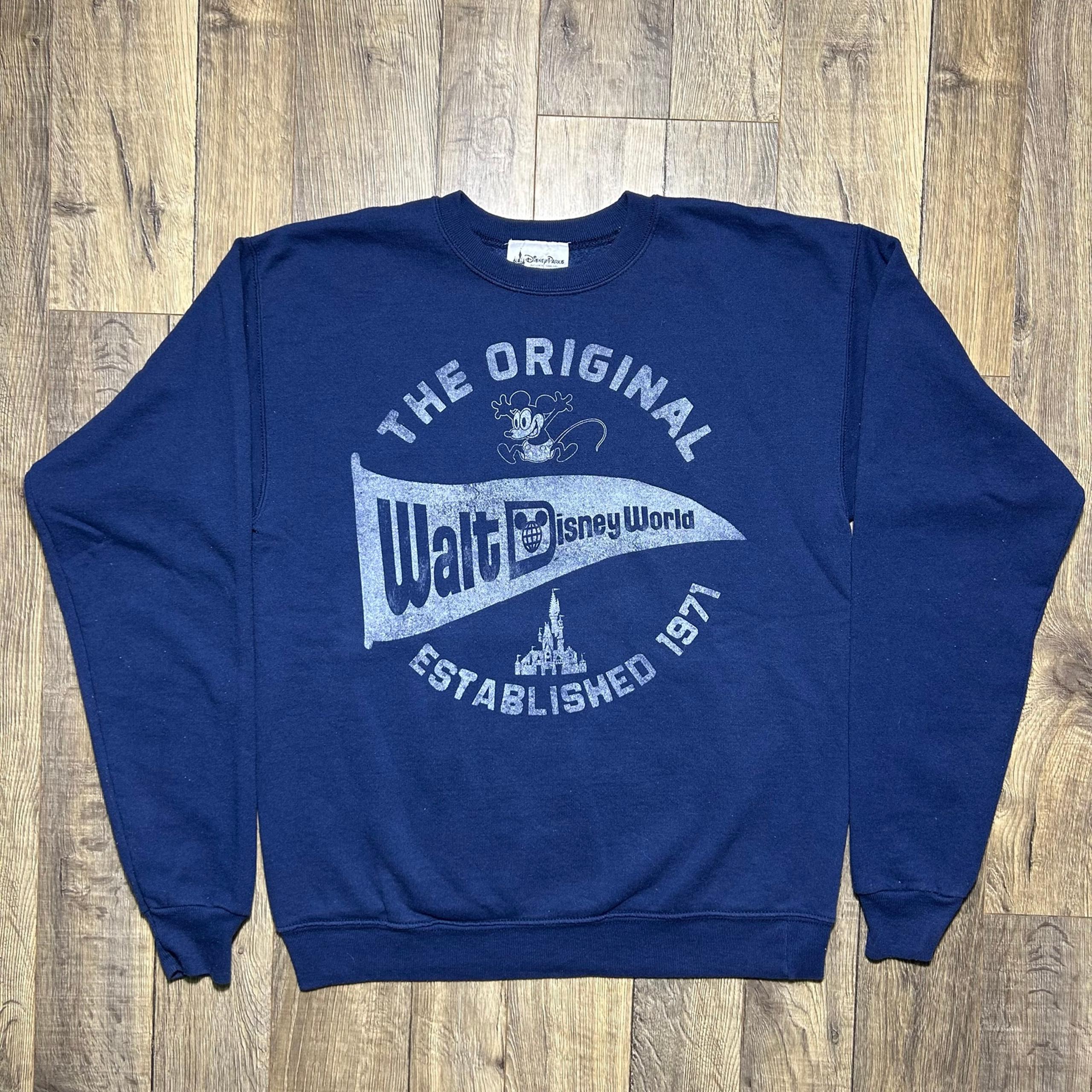 Walt Disney World Parks Sweatshirt Adult Small Pullover Navy Blue