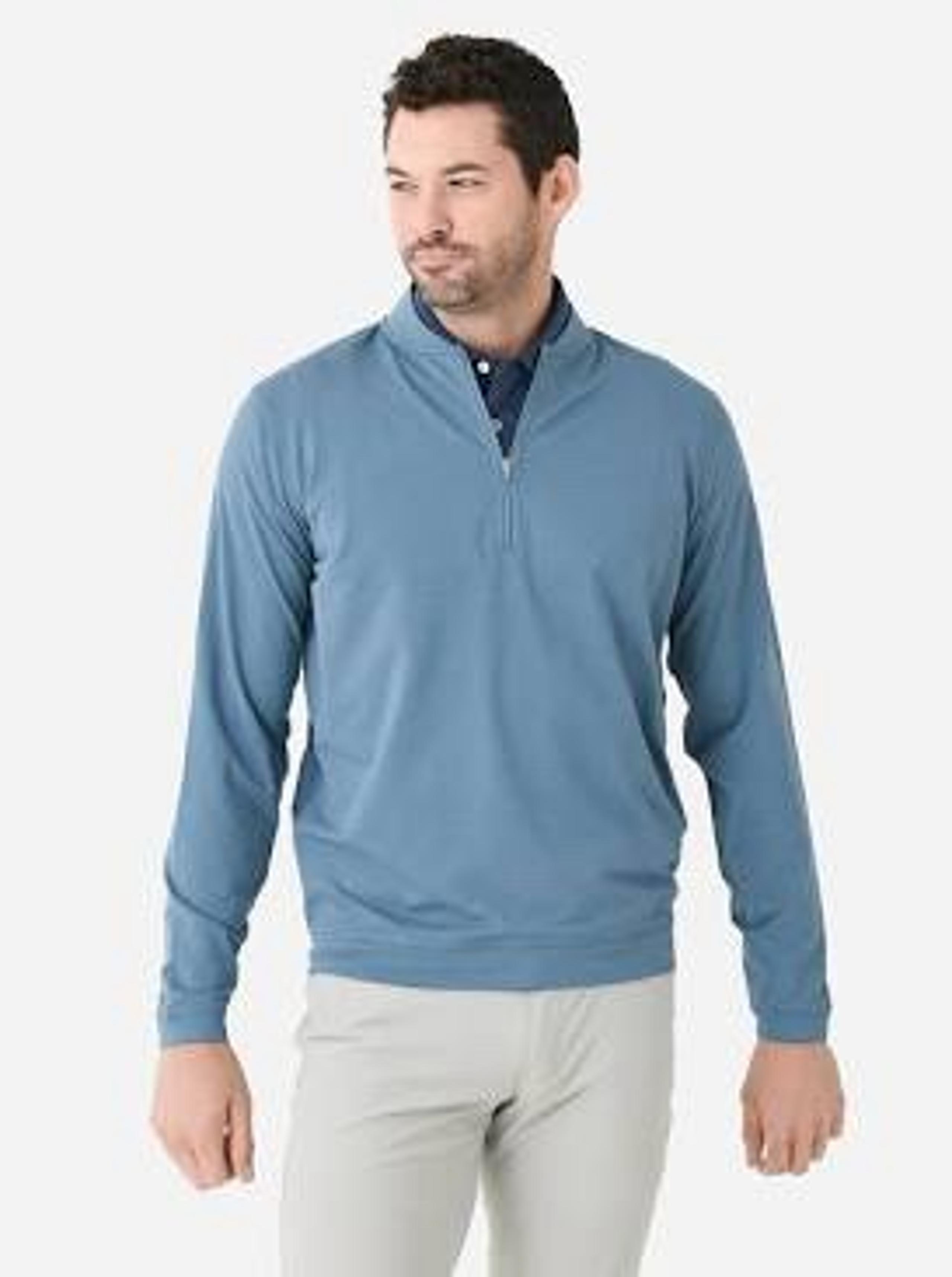 Peter Millar Quarter-Zip Blue Mens Medium