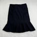 Y2k black mermaid midi skirt