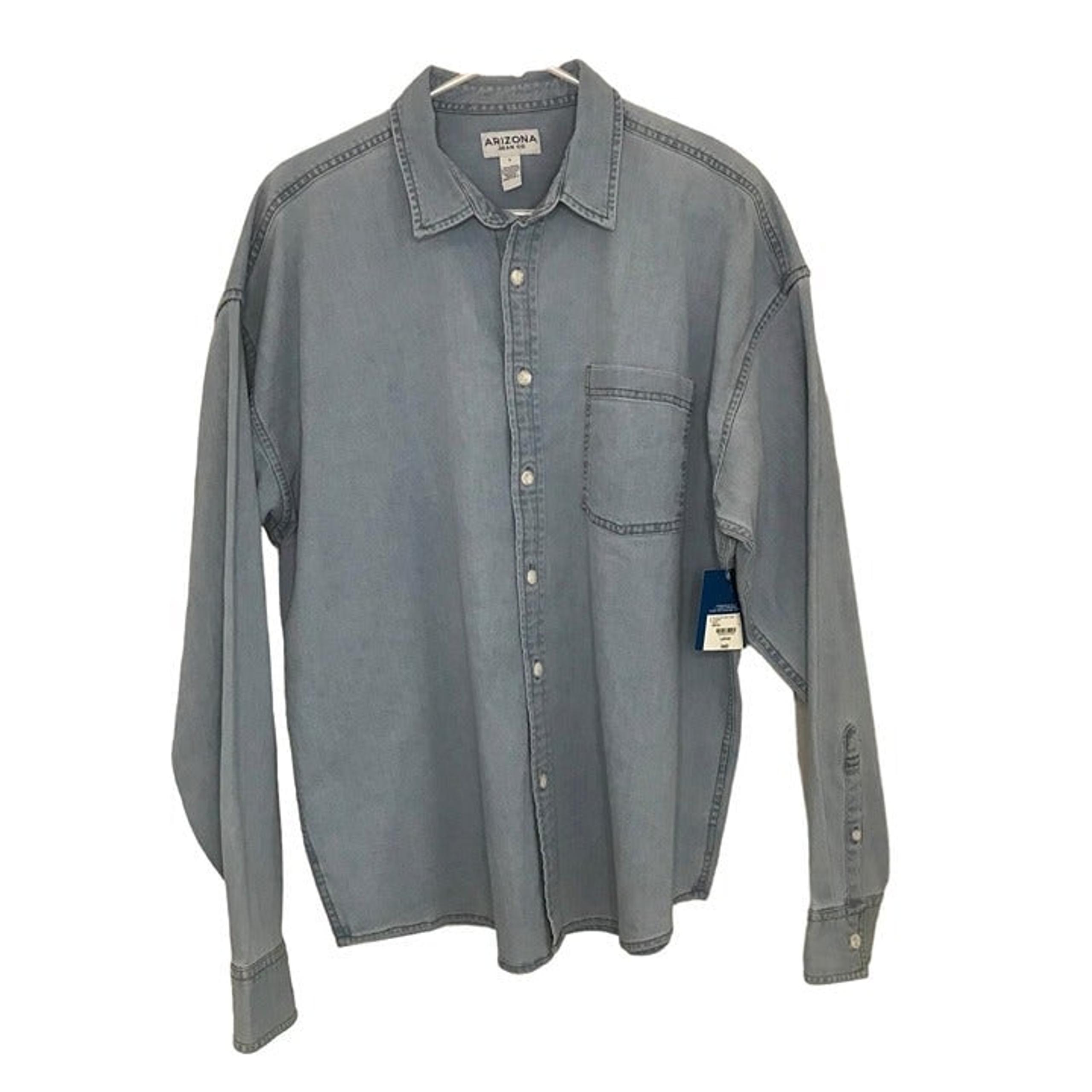 NWT Mens Arizona Advance Flex 360 Shirt - Large Looks Like Faded Denim Size L