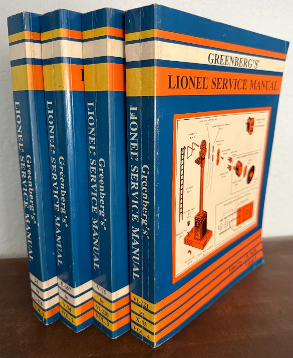 Greenberg's Lionel Service Manual – 4-Volume Set (1984) Rare