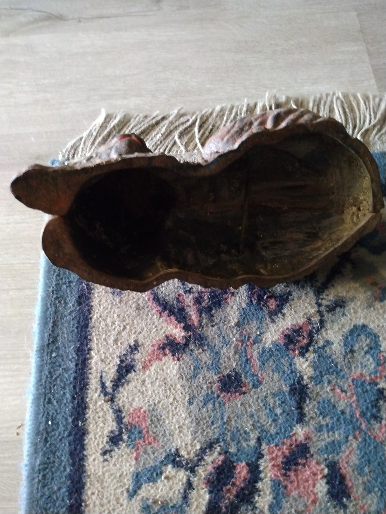 Antique cast iron cat statue