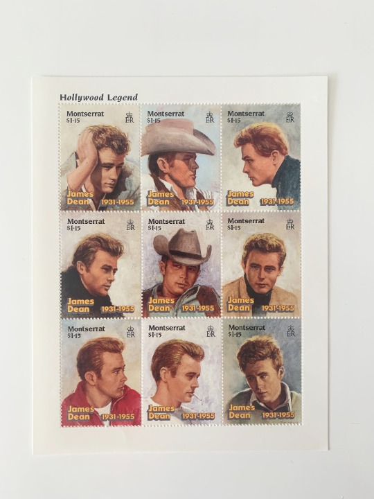 James Dean Stamp Set - Montserrat
