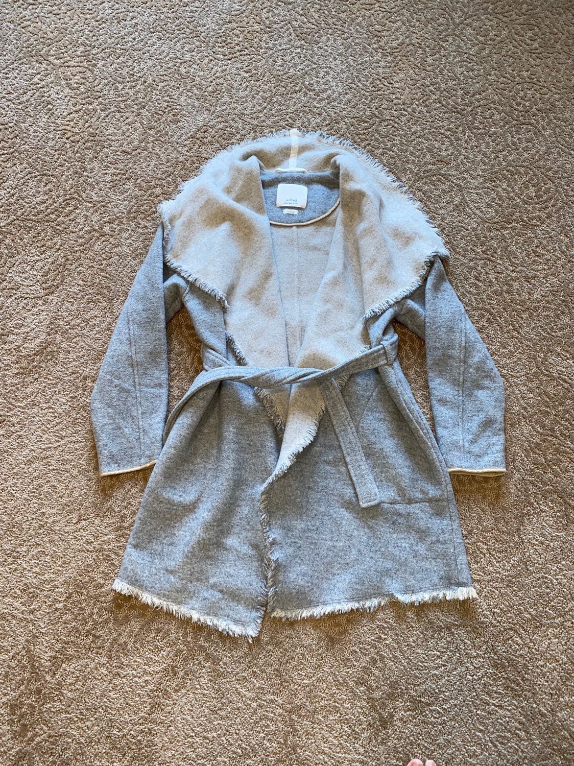 Aritzia Wilfred Bathrobe Grey Coat
