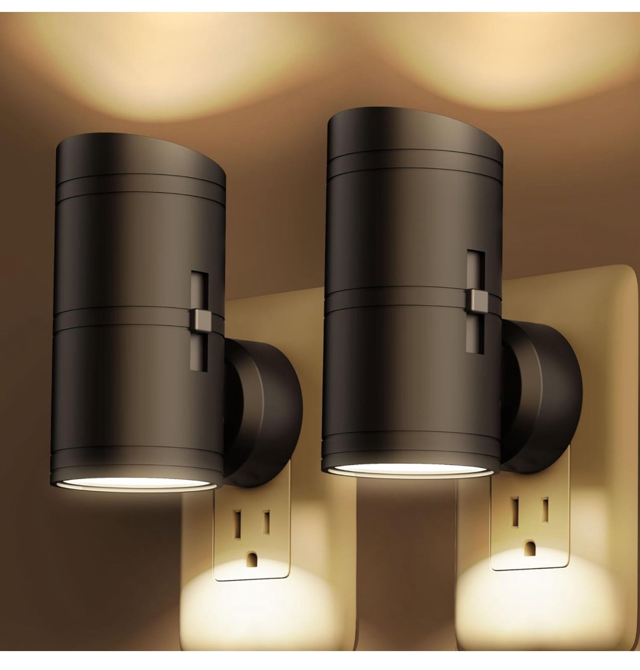Night Lights Plug into Wall with Dusk to Dawn Sensor, 0-100LM Adjustable Brightn