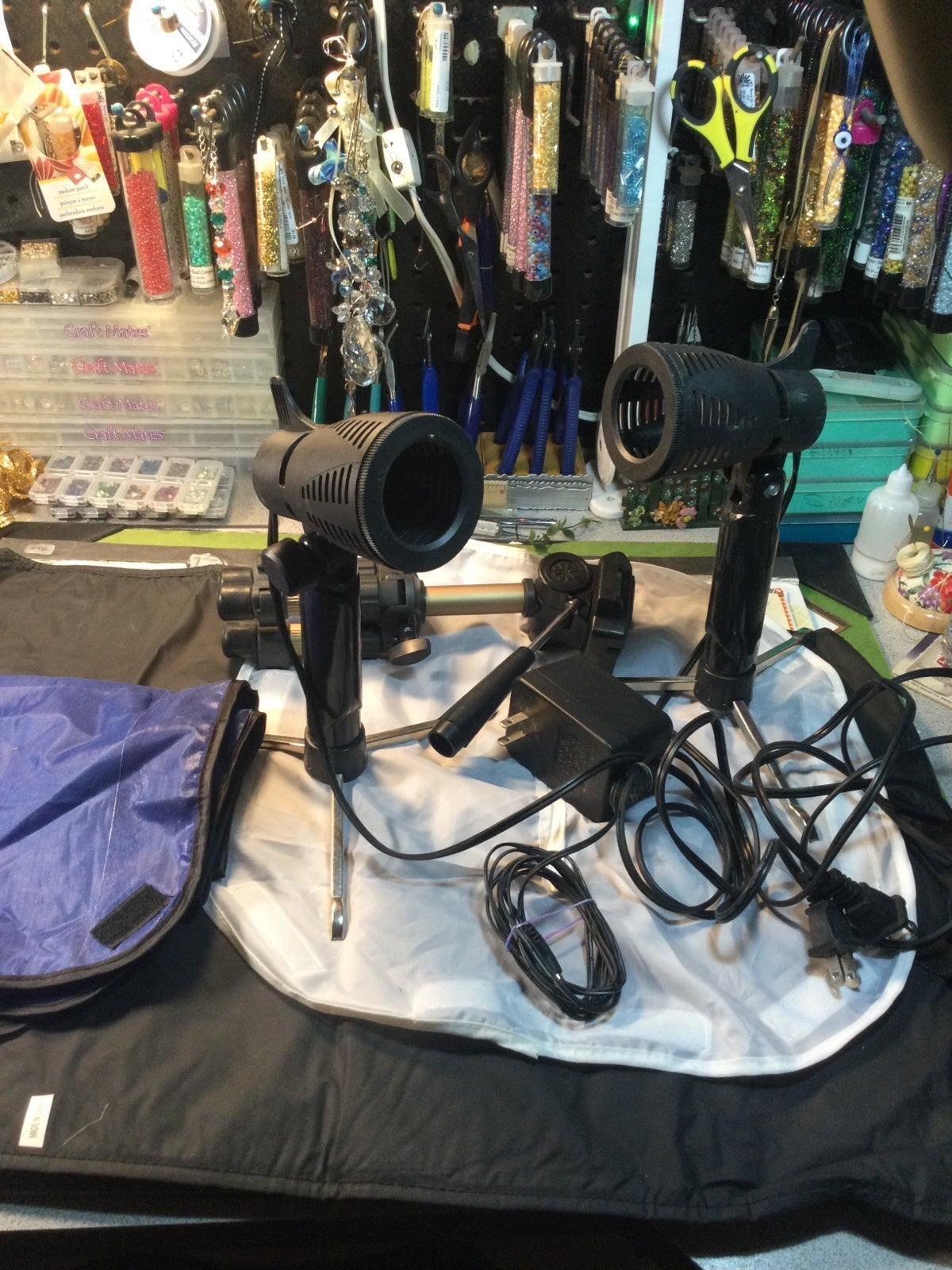 Camera photo shoot, video taping, lighting equipment