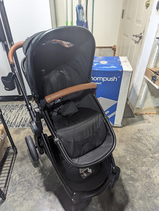 Mompush Ultimate2 Baby Stroller Toddler Reversible Recline Adjustment Black