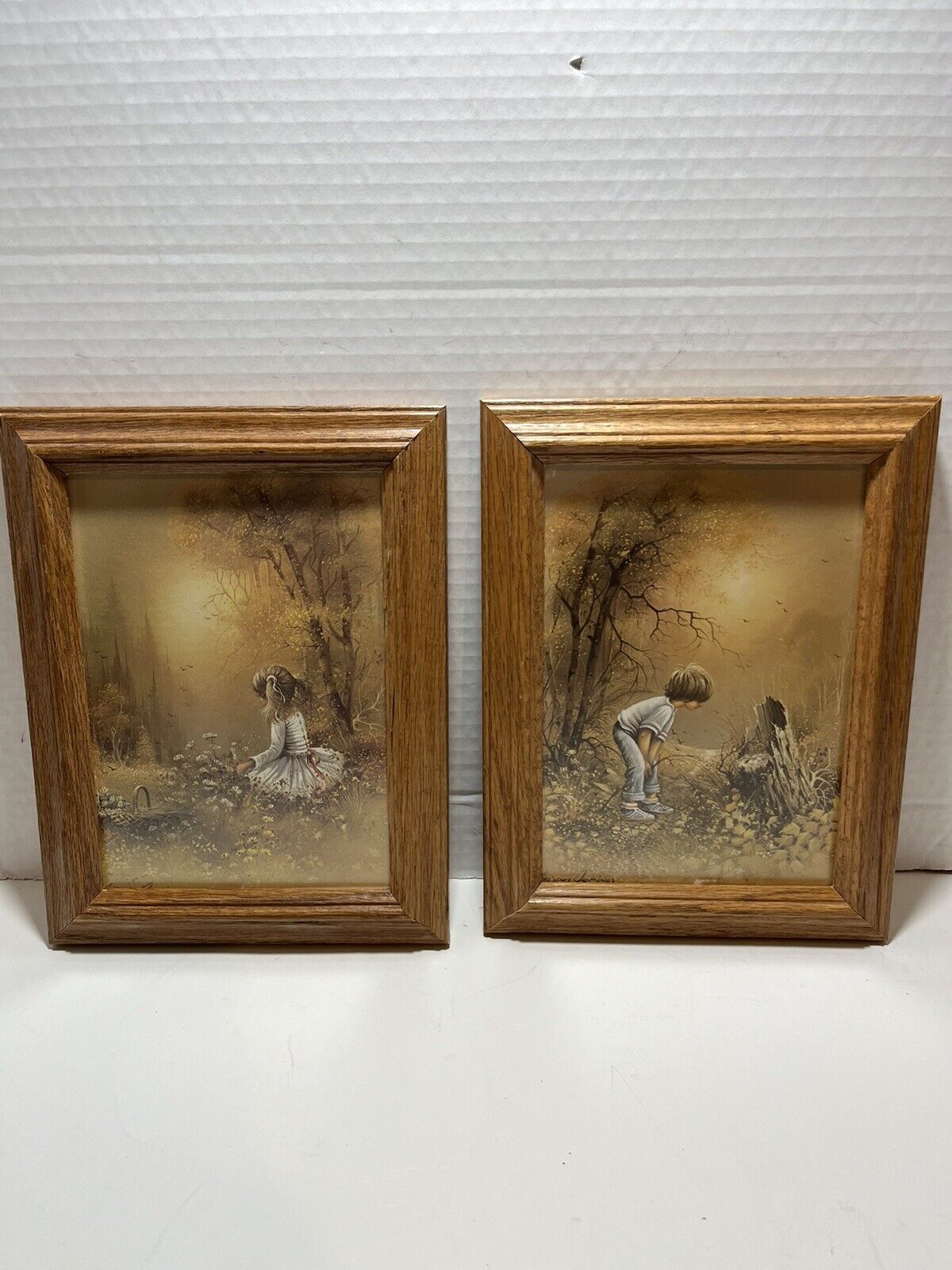 Andrés Orpinas Framed Art Prints Girl Meadow Boy Bird Nest