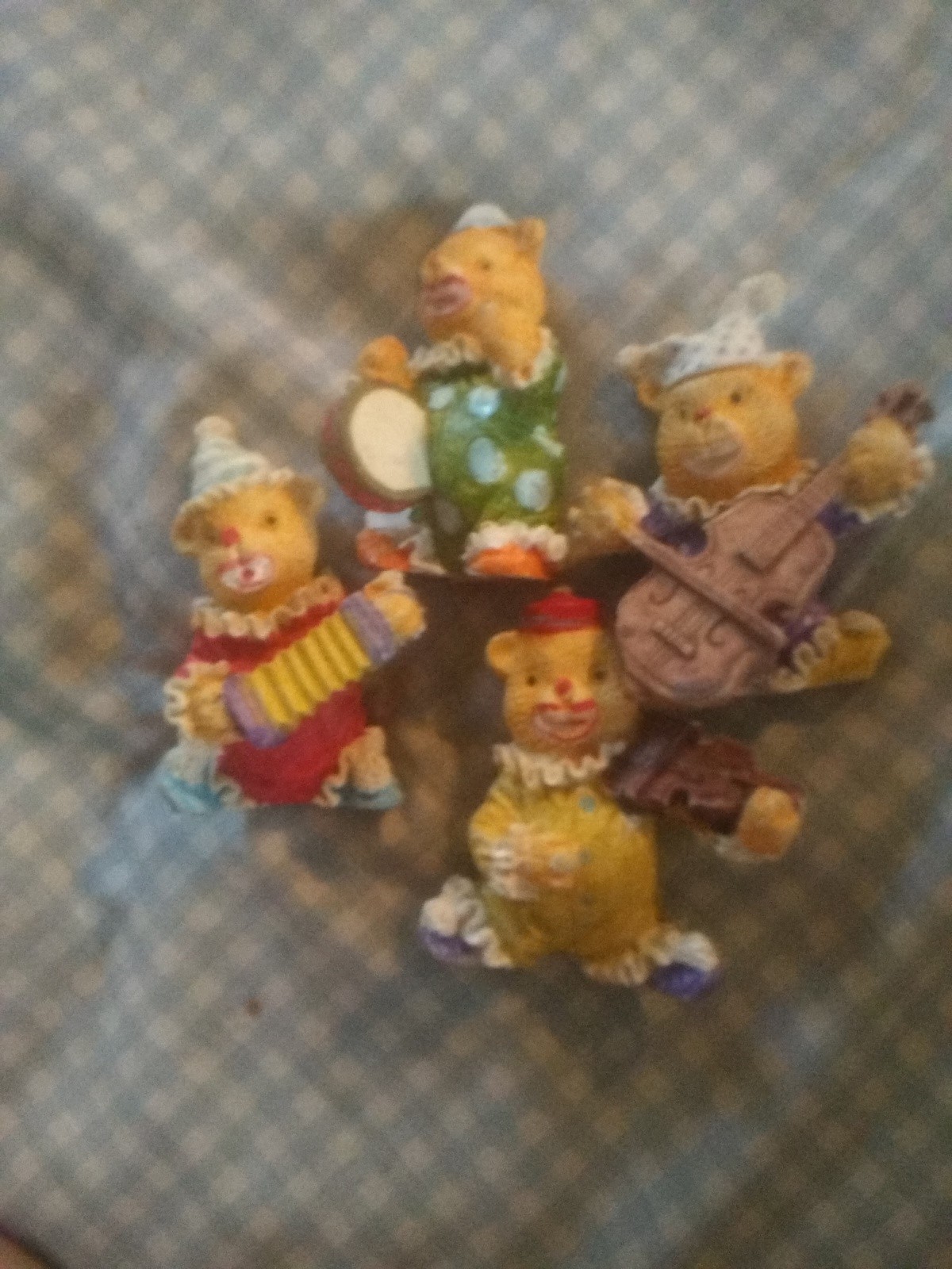 Ceramic bear jester band of 4