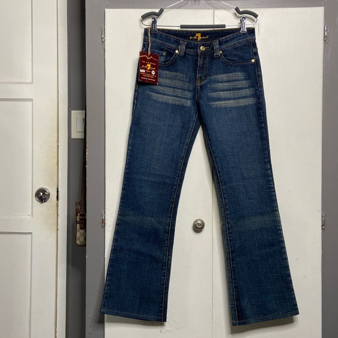 7 for all mankind jeans women bootcut 29 rhinestone whiskered NWT