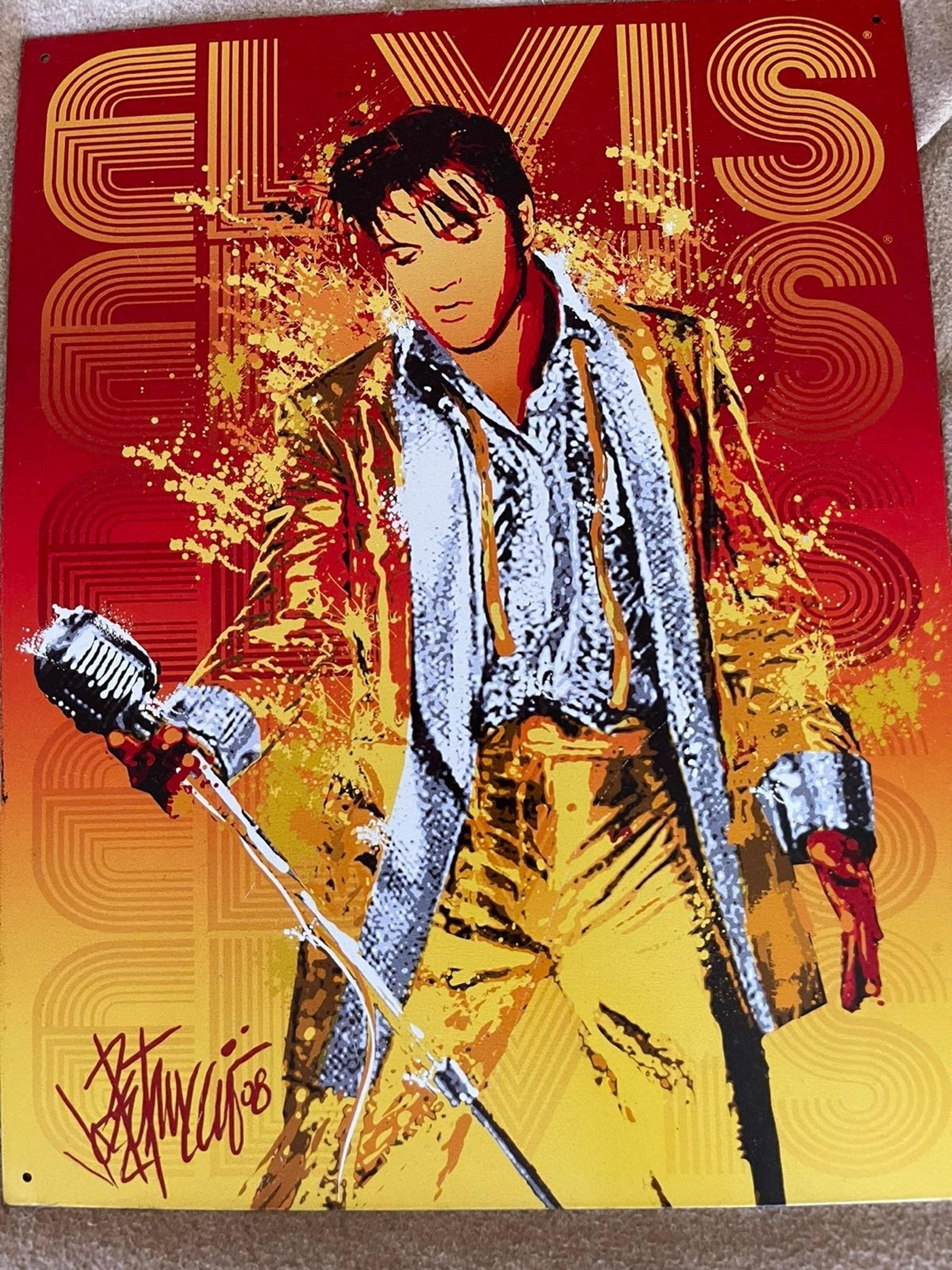 Elvis presley tin picture