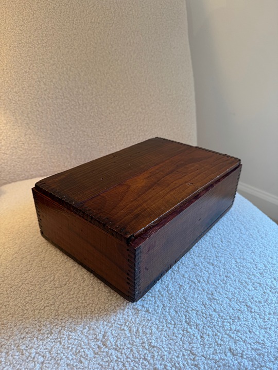 Antique / Vintage Wood Box with Removable Lid