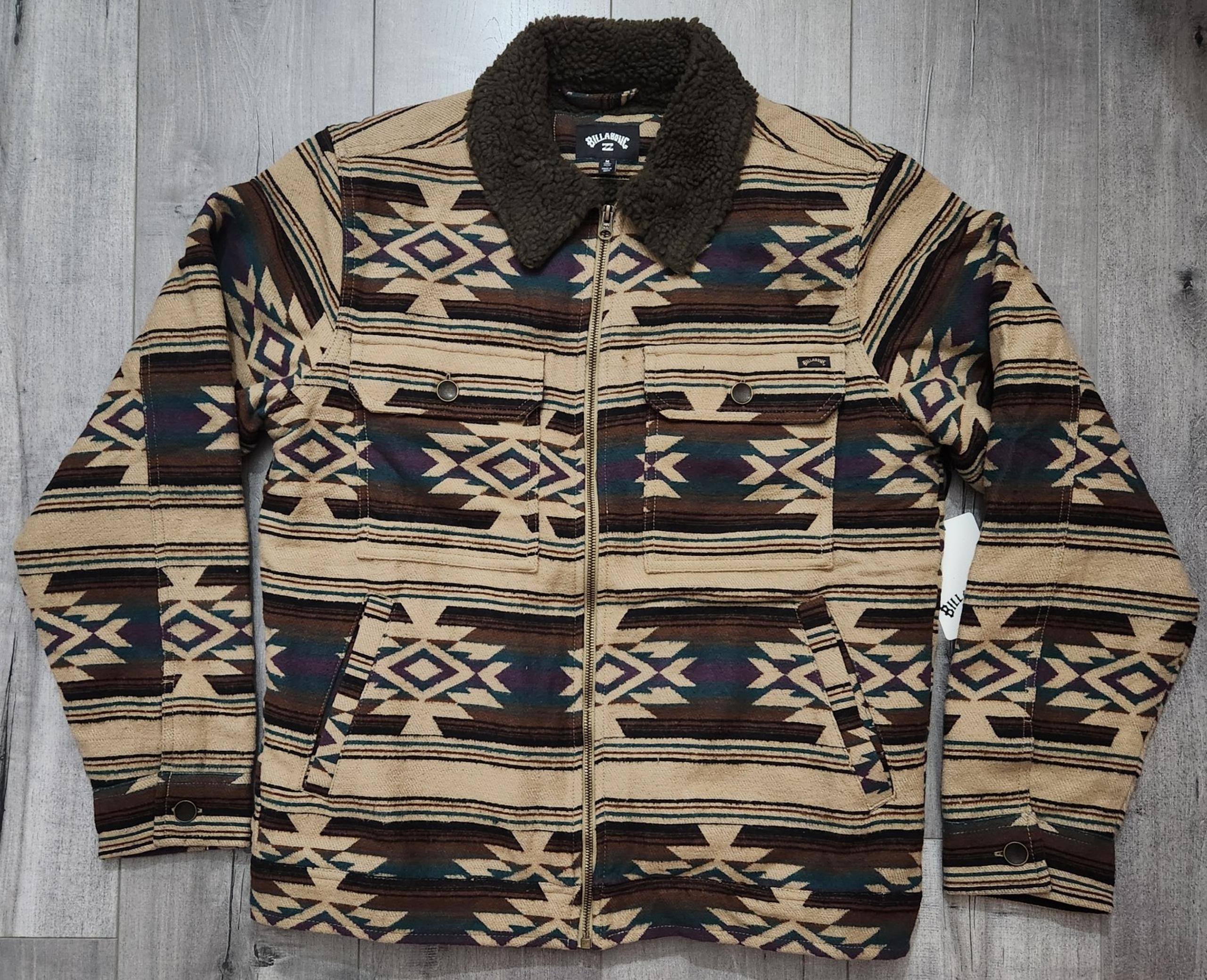 Billabong Barlow Sherpa Lined Jacket ABYJK00184 Men's Size Medium NWT MSRP $140